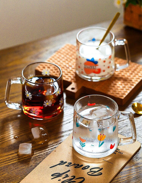 Load image into Gallery viewer, Set Of Four Modern Printed Glass Mugs by Izhar Studio- CA
