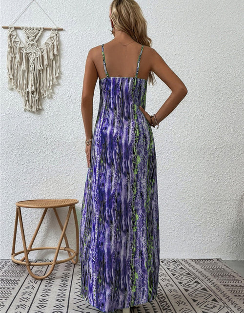 Load image into Gallery viewer, Full Size Printed Scoop Neck Maxi Cami Dress
