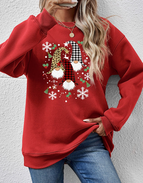 Load image into Gallery viewer, Faceless Gnomes Graphic Drop Shoulder Sweatshirt
