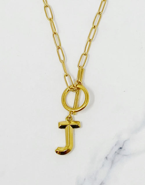 Load image into Gallery viewer, Modern Classic Initial Necklace by Ellisonyoung.com
