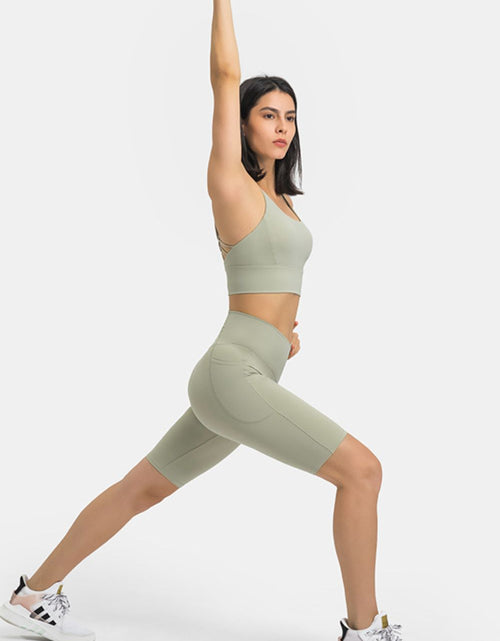 Load image into Gallery viewer, Millennia High Waist Biker Shorts with Pockets
