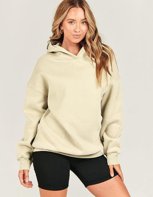 Load image into Gallery viewer, Dropped Shoulder Long Sleeve Hoodie
