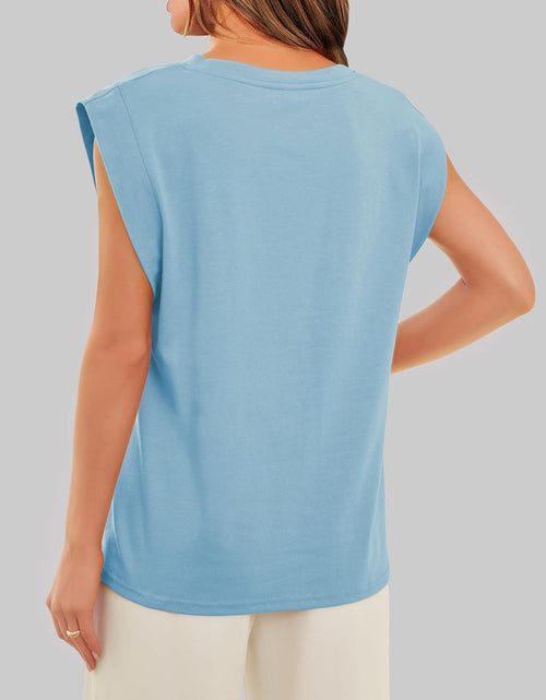 Load image into Gallery viewer, Florira Round Neck Cap Sleeve T-Shirt
