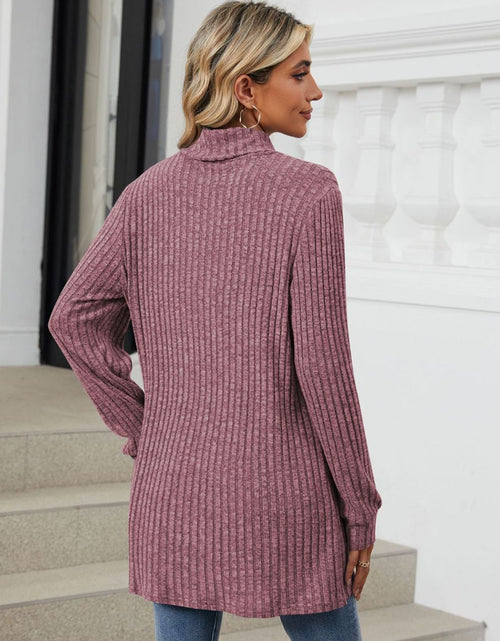 Load image into Gallery viewer, Ribbed Mock Neck Long Sleeve T-Shirt

