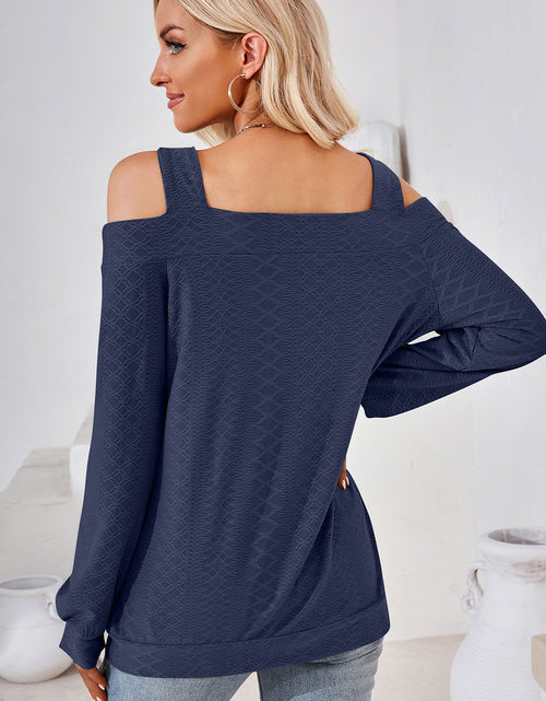Load image into Gallery viewer, Cutout Square Neck Cold Shoulder T-Shirt
