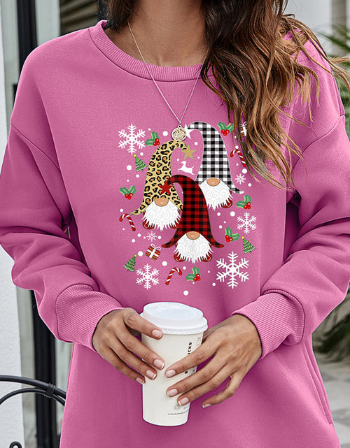 Load image into Gallery viewer, Graphic Round Neck Dropped Shoulder Sweatshirt
