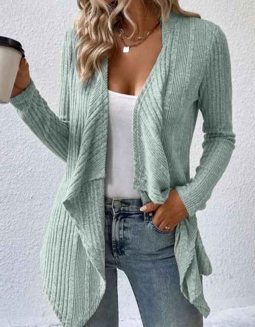 Load image into Gallery viewer, Open Front Long Sleeve Cardigan
