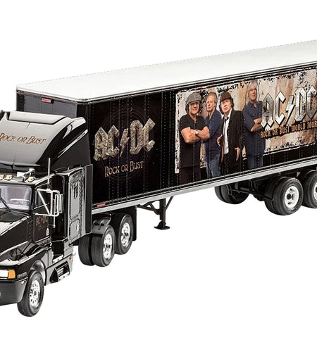 Level 3 Model Kit Kenworth Tour Truck "AC/DC Rock or Bust" 1/32 Scale Model by Revell