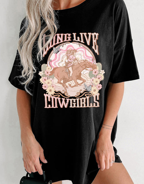 Load image into Gallery viewer, Graphic Round Neck Half Sleeve Oversize T-Shirt
