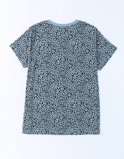 Load image into Gallery viewer, Animal Print Round Neck Short Sleeve T-Shirt
