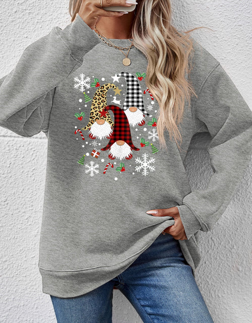 Load image into Gallery viewer, Faceless Gnomes Graphic Drop Shoulder Sweatshirt

