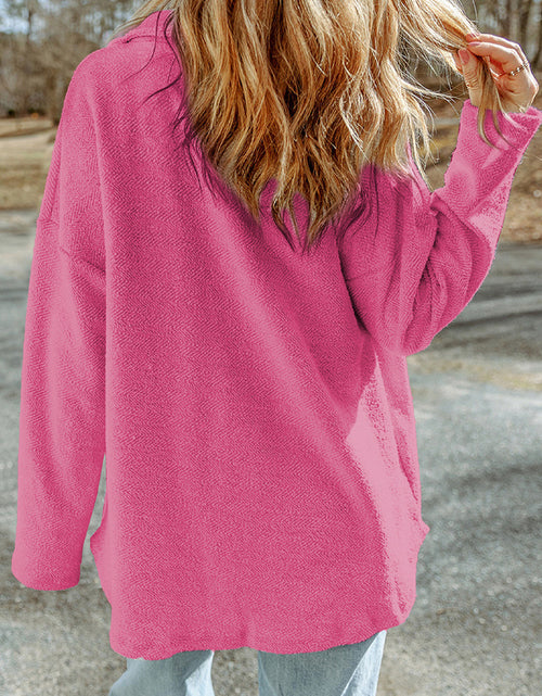 Load image into Gallery viewer, Pocketed Button Up Droppped Shoulder Jacket
