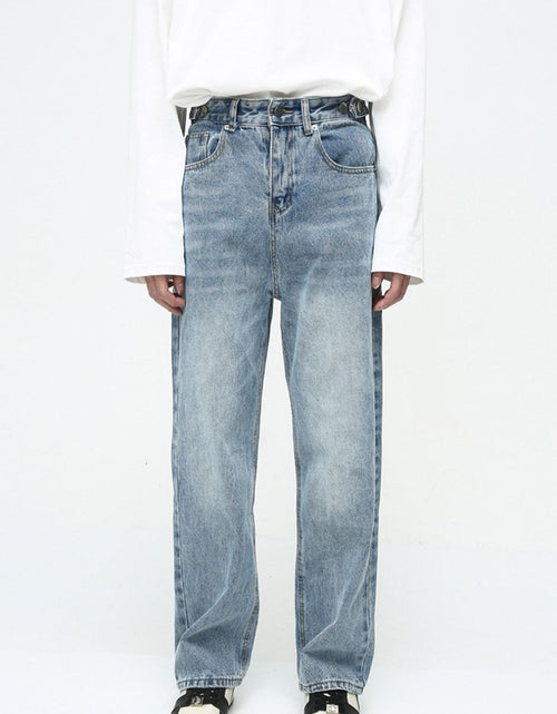 Load image into Gallery viewer, Men's Washed Straight-Leg Jeans
