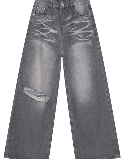 Load image into Gallery viewer, Men's Distressed Wide Leg Jeans
