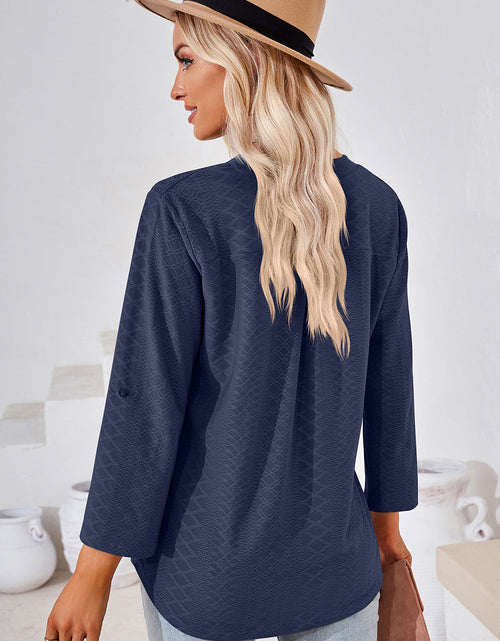 Load image into Gallery viewer, Notched Roll-Tab Sleeve T-Shirt
