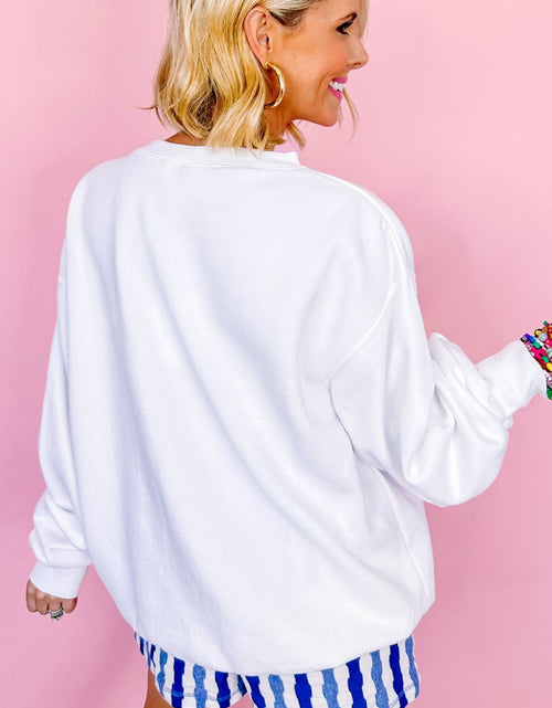 Load image into Gallery viewer, US Flag Round Neck Long Sleeve Sweatshirt
