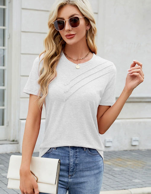 Load image into Gallery viewer, Round Neck Short Sleeve T-Shirt
