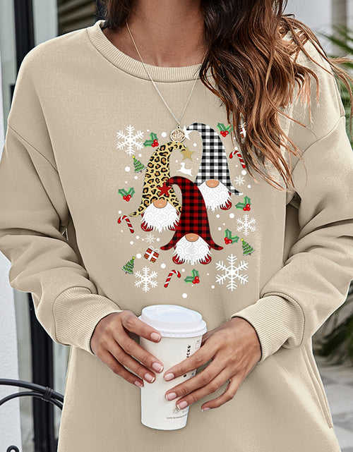 Load image into Gallery viewer, Graphic Round Neck Dropped Shoulder Sweatshirt
