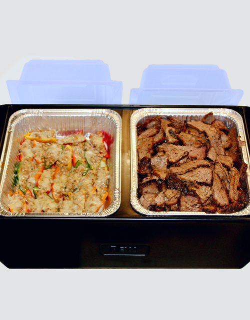 Load image into Gallery viewer, REVO Dubler HEAT | Flameless Chafer and Cooler | Metallic Gray by REVO COOLERS, LLC
