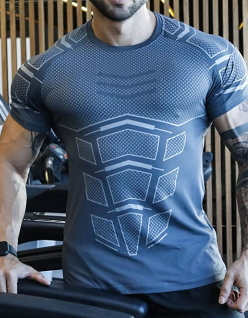 Load image into Gallery viewer, Men's Plus Size Round Neck Short Sleeve T-Shirt
