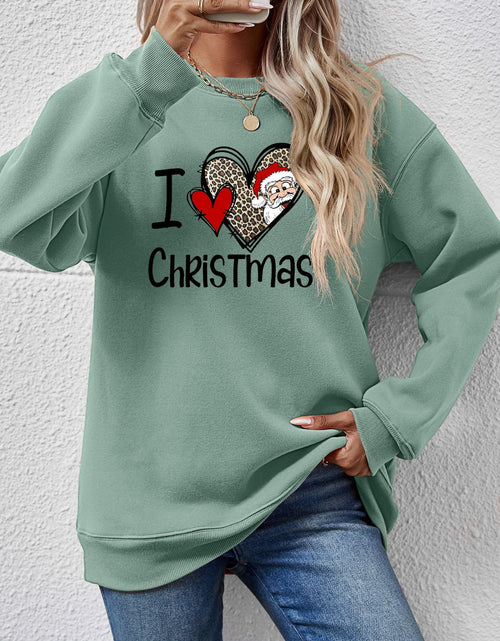 Load image into Gallery viewer, CHRISTMAS Graphic Round Neck Sweatshirt

