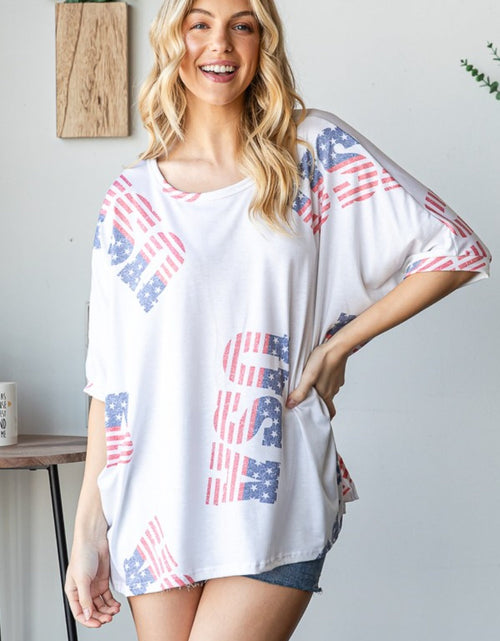 Load image into Gallery viewer, HOPELY Letter Graphic Round Neck T-Shirt
