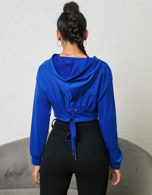 Load image into Gallery viewer, Long Sleeve Drawstring Hoodie
