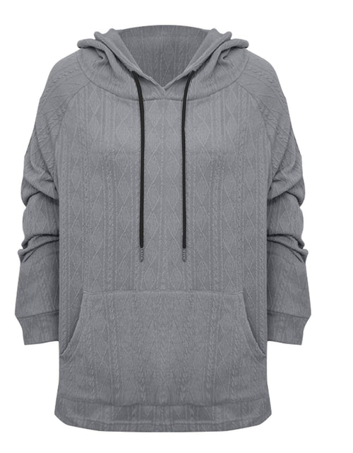 Load image into Gallery viewer, Full Size Drawstring Long Sleeve Hoodie
