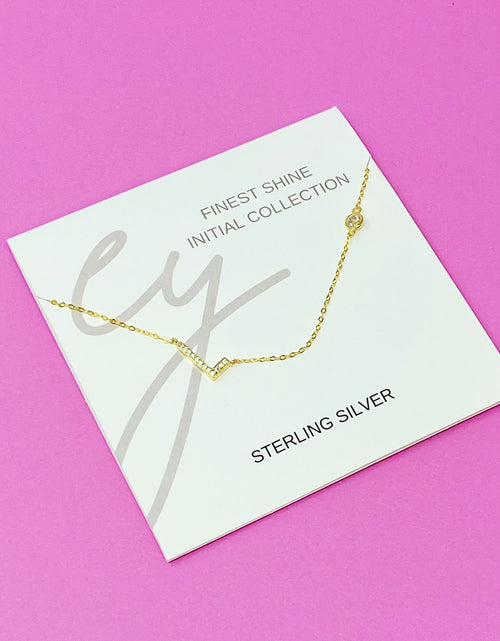 Load image into Gallery viewer, Finest Shine Initial Sterling Silver Necklace by Ellisonyoung.com
