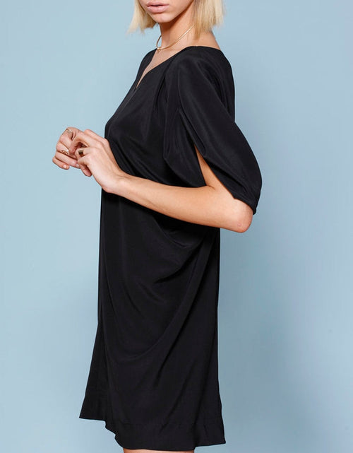 Load image into Gallery viewer, Women's 100% Silk Wide V Neck Dress by Shop at Konus
