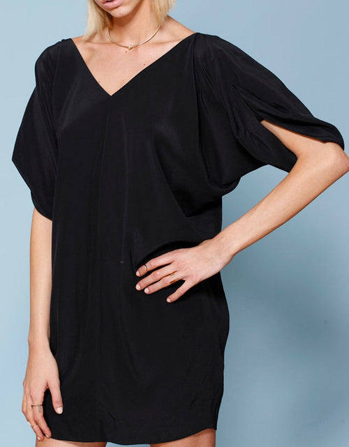Load image into Gallery viewer, Women's 100% Silk Wide V Neck Dress by Shop at Konus

