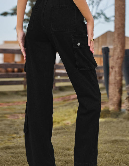 Load image into Gallery viewer, Loose Fit Long Jeans with Pockets
