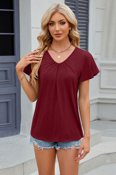 Load image into Gallery viewer, V-Neck Short Sleeve T-Shirt

