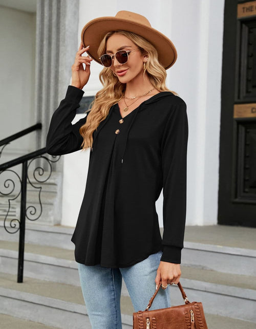 Load image into Gallery viewer, Long Sleeve Hooded Blouse
