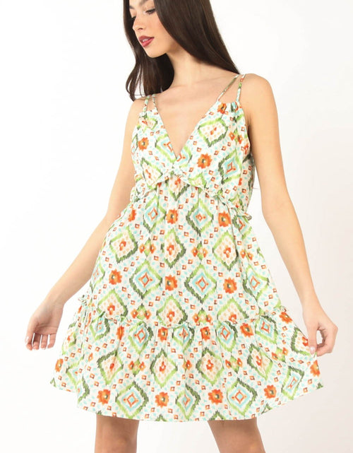 Load image into Gallery viewer, VERY J Floral Back Smocked Ruffled Mini Dress
