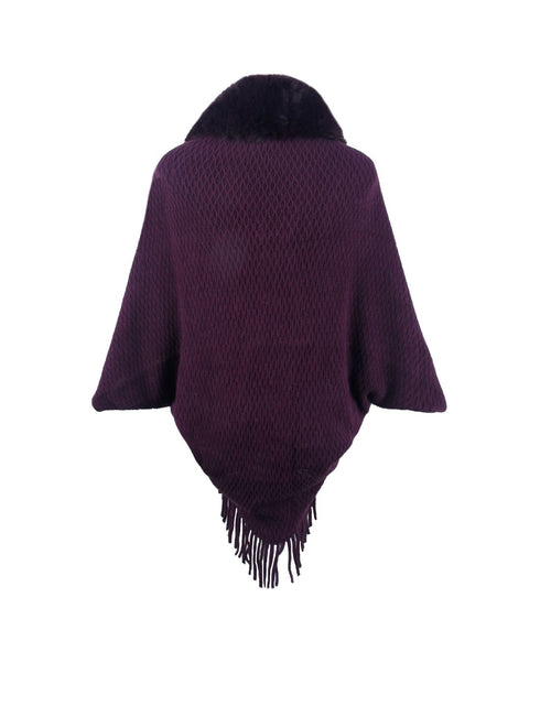 Load image into Gallery viewer, Open Front Fringe Hem Poncho
