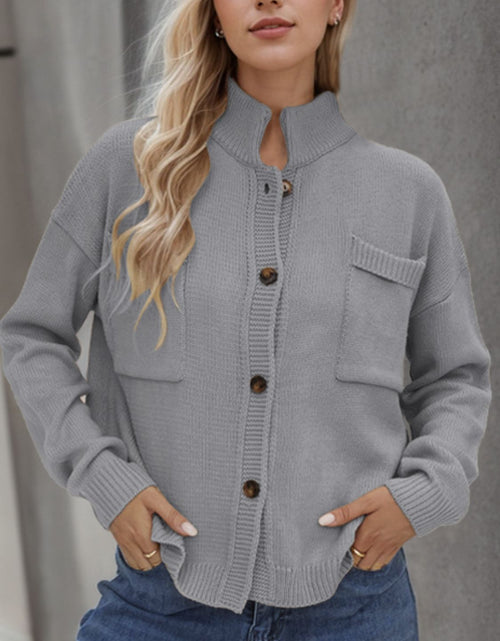 Load image into Gallery viewer, Button Up Long Sleeve Cardigan
