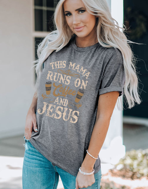 Load image into Gallery viewer, Slogan Graphic Round Neck Tee
