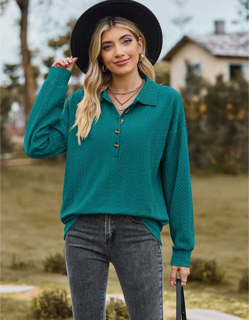Load image into Gallery viewer, Collared Neck Long Sleeve Blouse
