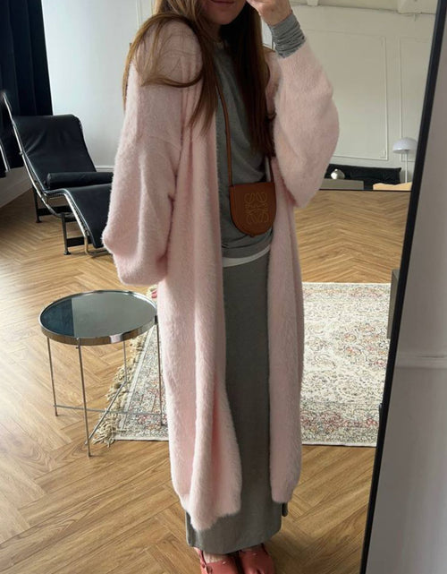 Load image into Gallery viewer, Fuzzy Open Front Solid Color Cardigan
