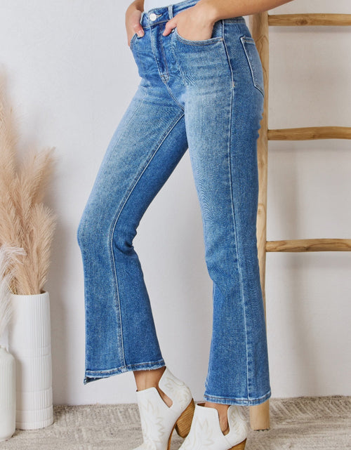 Load image into Gallery viewer, RISEN Full Size High Rise Ankle Flare Jeans
