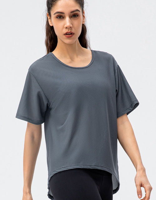 Load image into Gallery viewer, Round Neck Short Sleeve Active Tee
