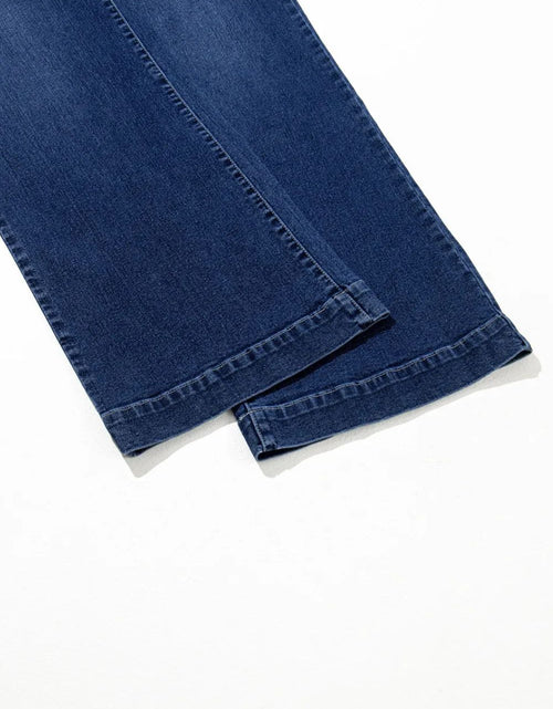 Load image into Gallery viewer, Front Pocket Patch High Waisted Wide Leg Jeans
