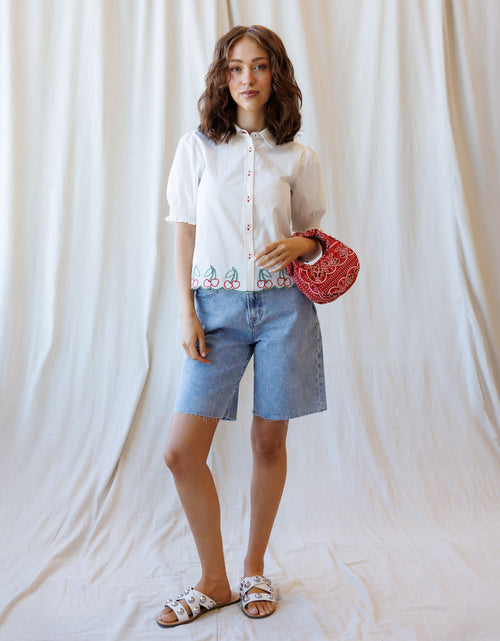 Load image into Gallery viewer, Cherry Cute Button Down
