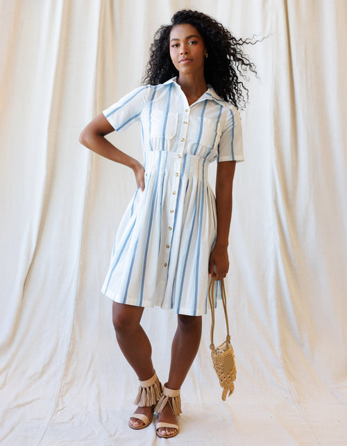 Load image into Gallery viewer, Seaside Stripe Dress
