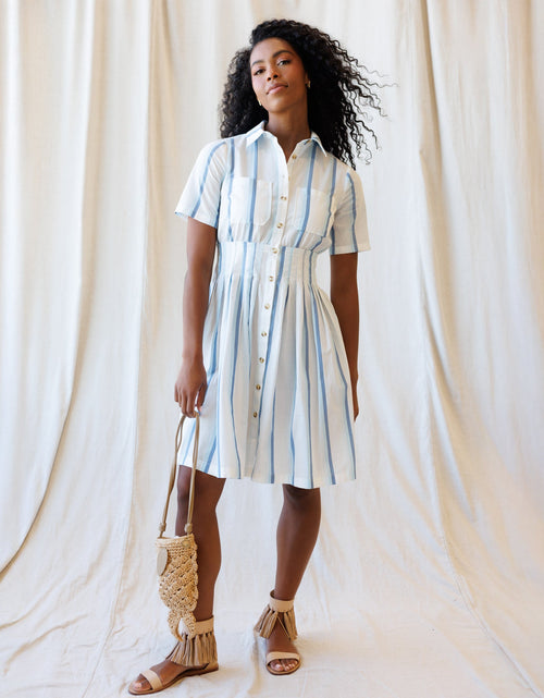 Load image into Gallery viewer, Seaside Stripe Dress
