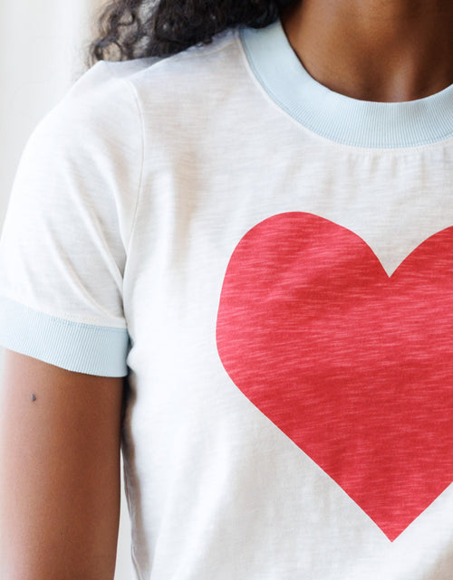 Load image into Gallery viewer, Heart to Heart Ringer Tee
