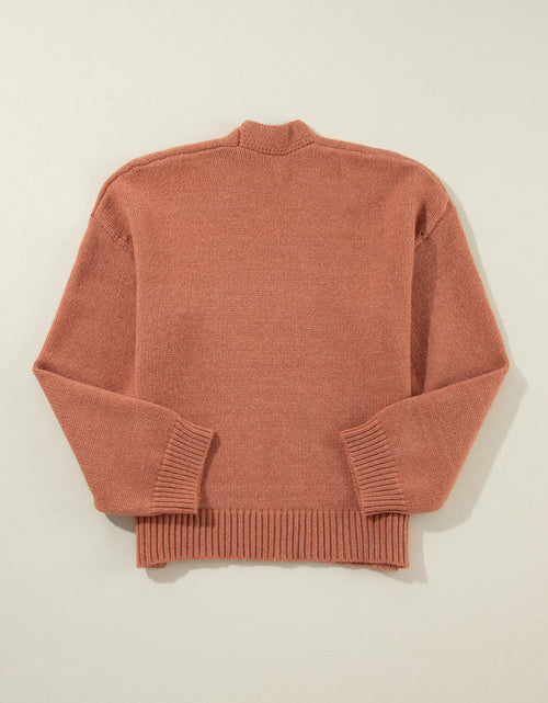 Load image into Gallery viewer, Slit Open Front Dropped Shoulder Cardigan
