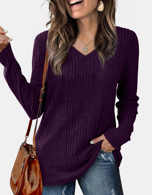Load image into Gallery viewer, V-Neck Long Sleeve T-Shirt
