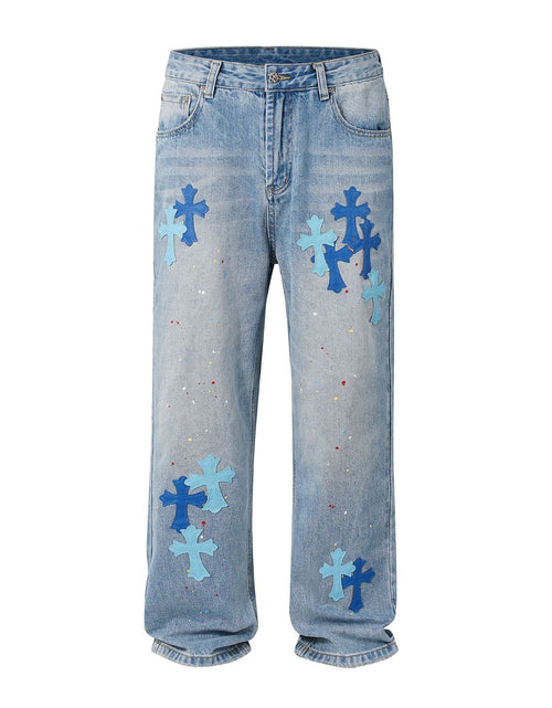 Load image into Gallery viewer, Men's Cross Wide Straight Jeans

